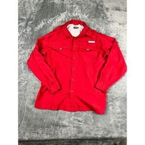 Habit Performance Fishing Shirt Men’s Large Red Long Sleeve Vented UPF Outdoor